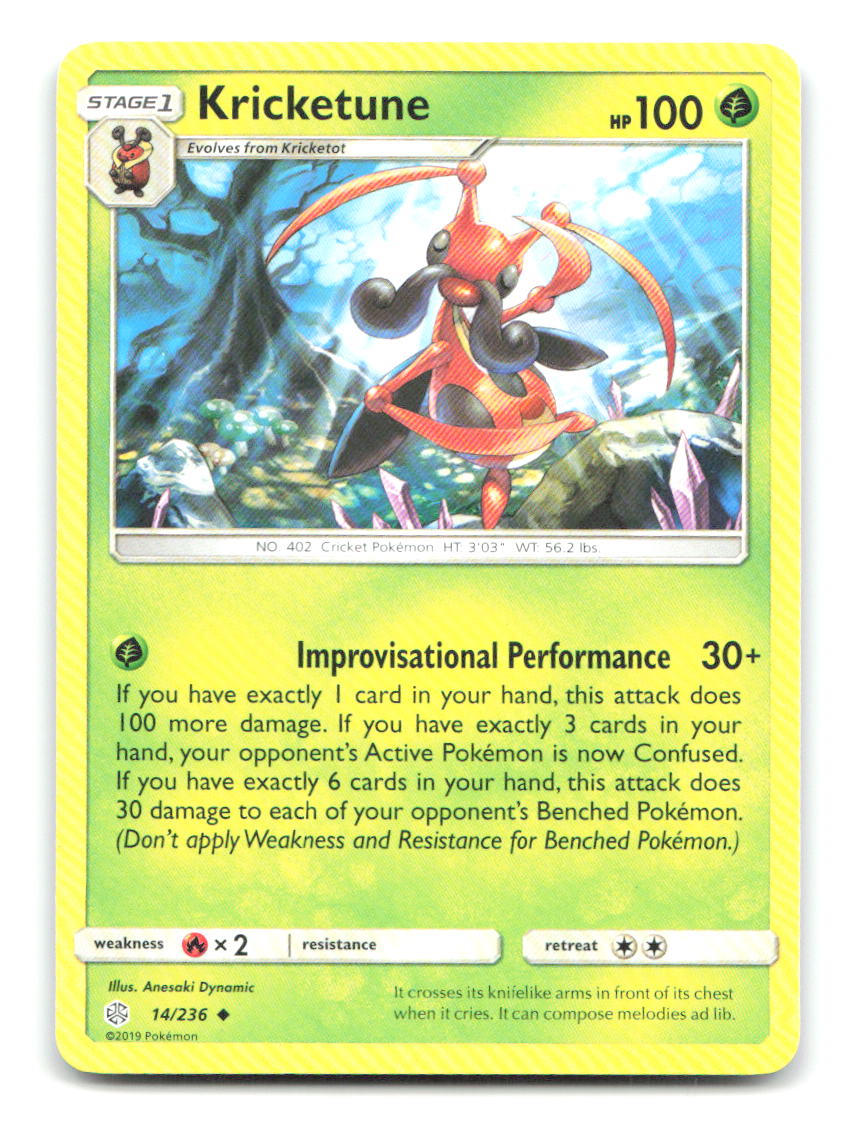 Kricketune 14/236 UC Cosmic Eclipse Pokemon LP