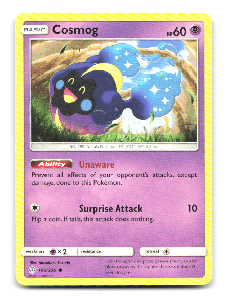Cosmog 100/236 Common Cosmic Eclipse Pokemon Near Mint