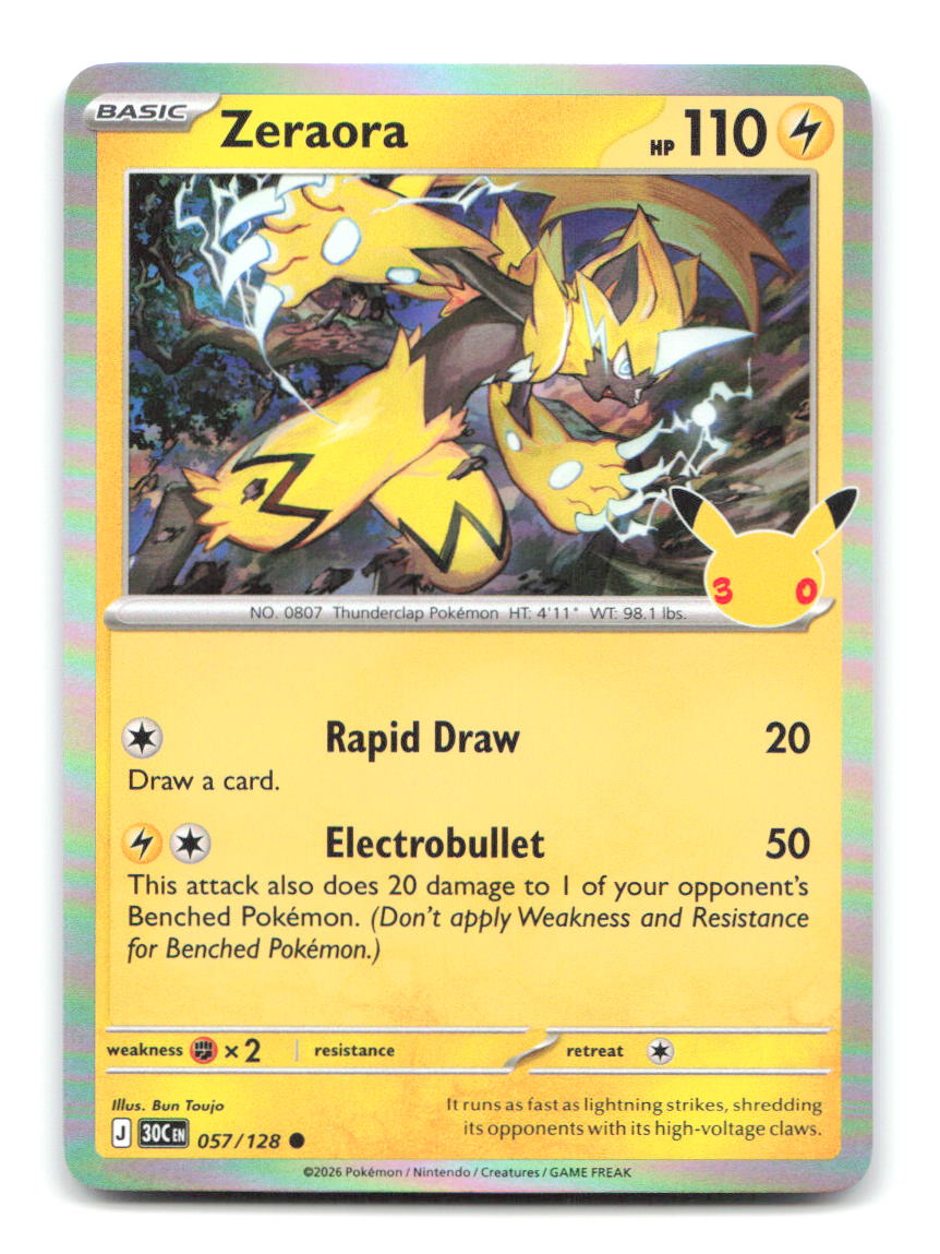 Zeraora 057/128 30C Pokemon Holo NM