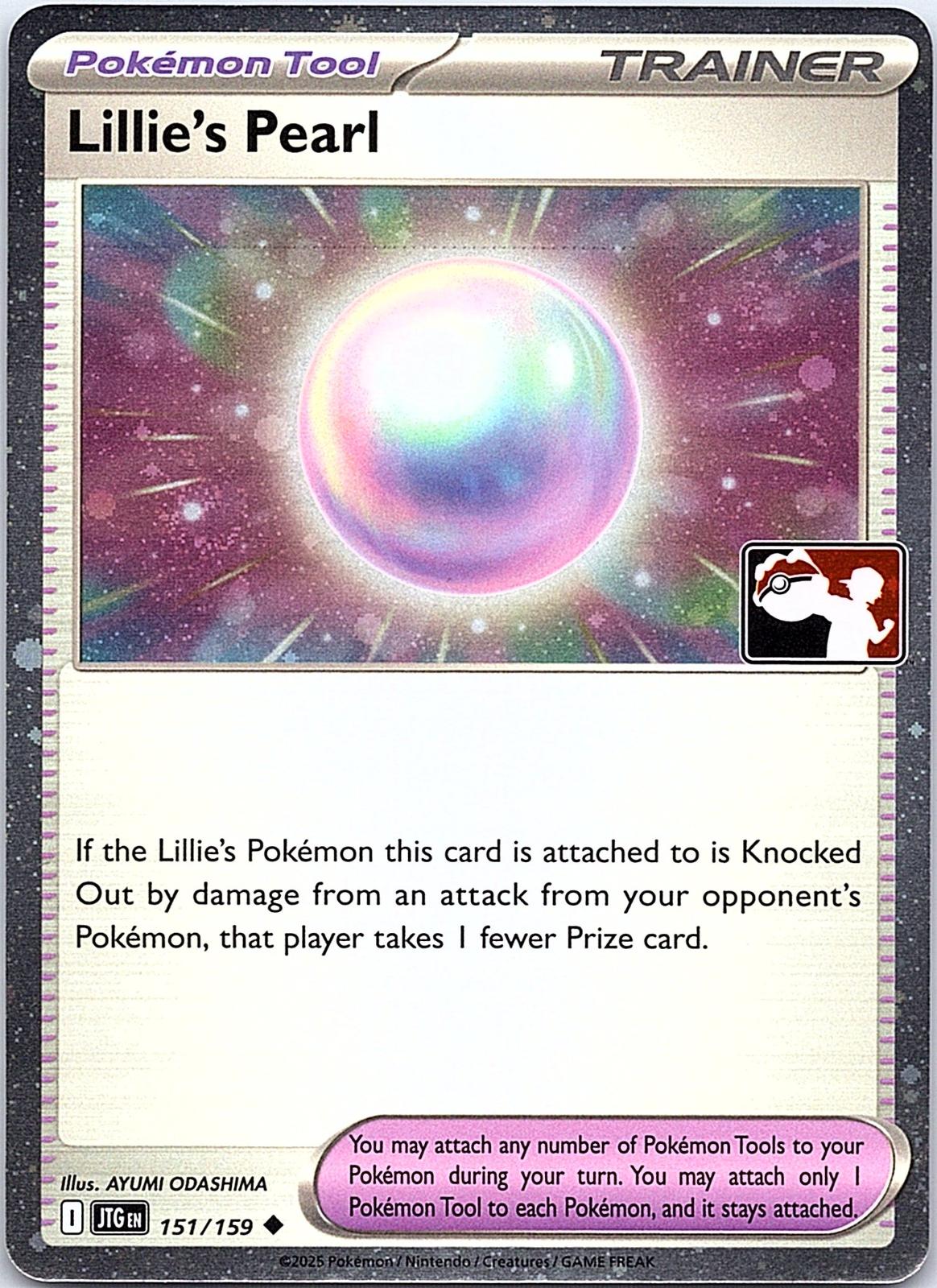Lillie’s Pearl 151/159 Holo Uncommon Prize Pack Series Cards Pokemon LP