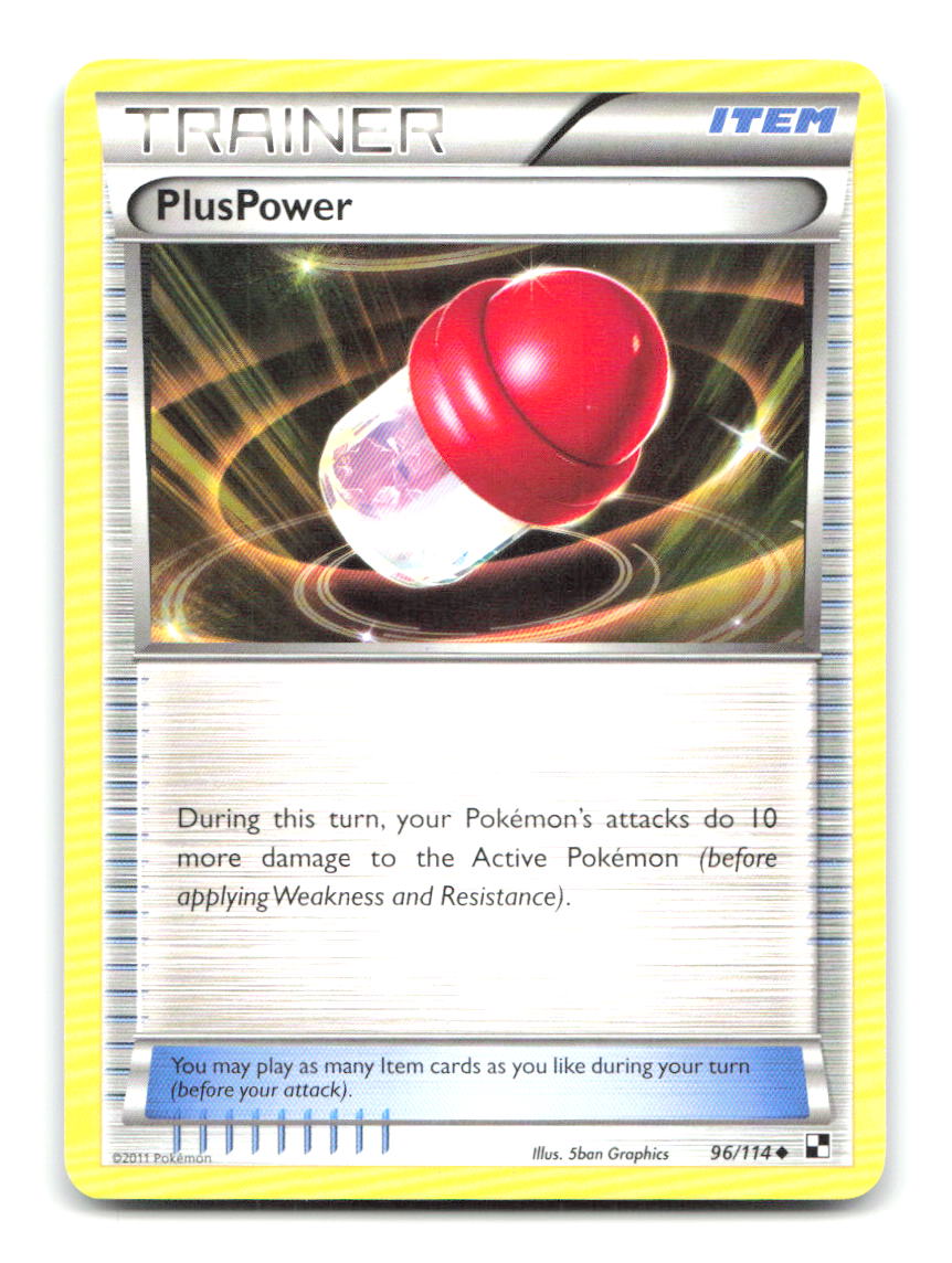 PlusPower 96/114 Uncommon Black & White Pokemon Lightly Played