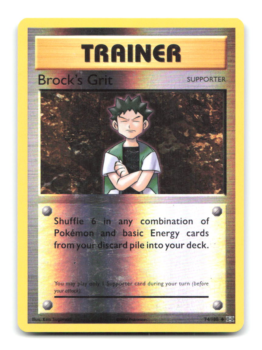 Brock's Grit 74/108 EVO Pokemon Reverse Holo MP