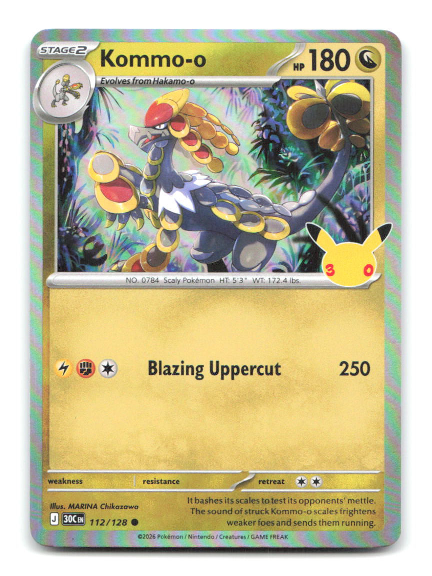 Kommo-o 112/128 30C Pokemon Holo NM