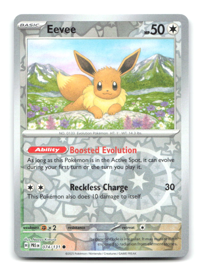 Eevee 074/131 PRE Pokemon Reverse Holo NM