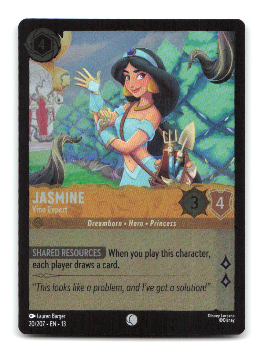 Jasmine - Vine Expert 20/204 13 Lorcana Cold Foil NM