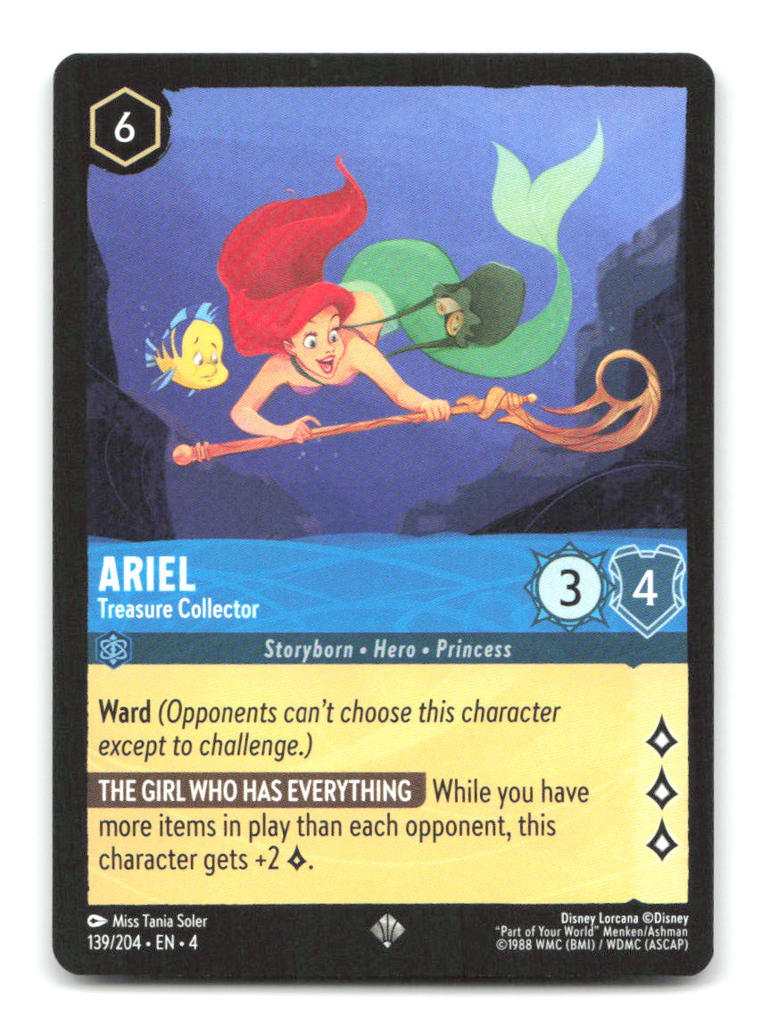 Ariel - Treasure Collector 139/204 4 Lorcana NM