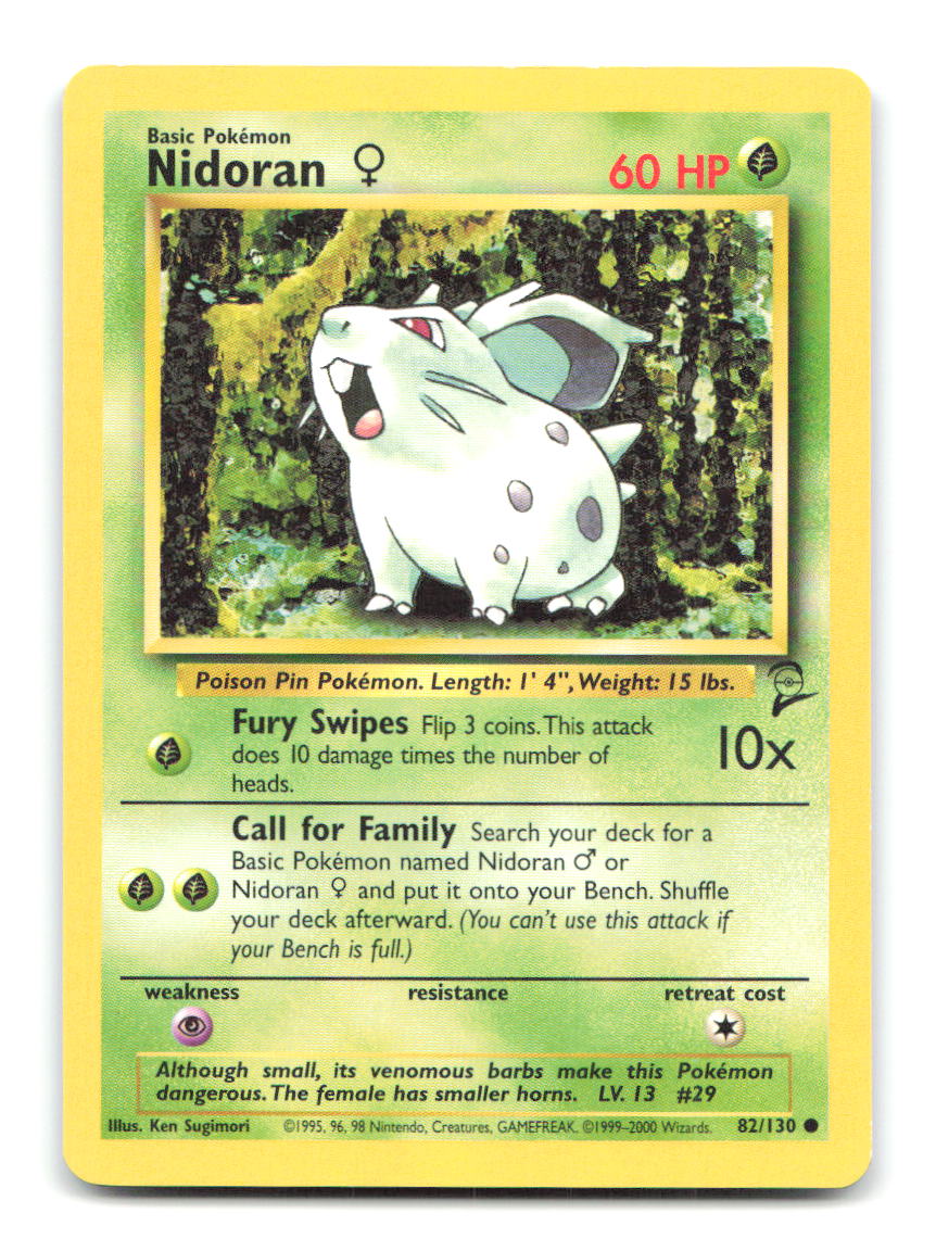 Nidoran F 82/130 B2 Pokemon HP
