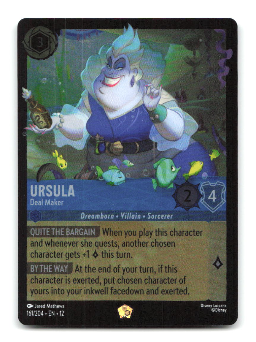 Ursula - Deal Maker 161/204 12 Lorcana Cold Foil NM