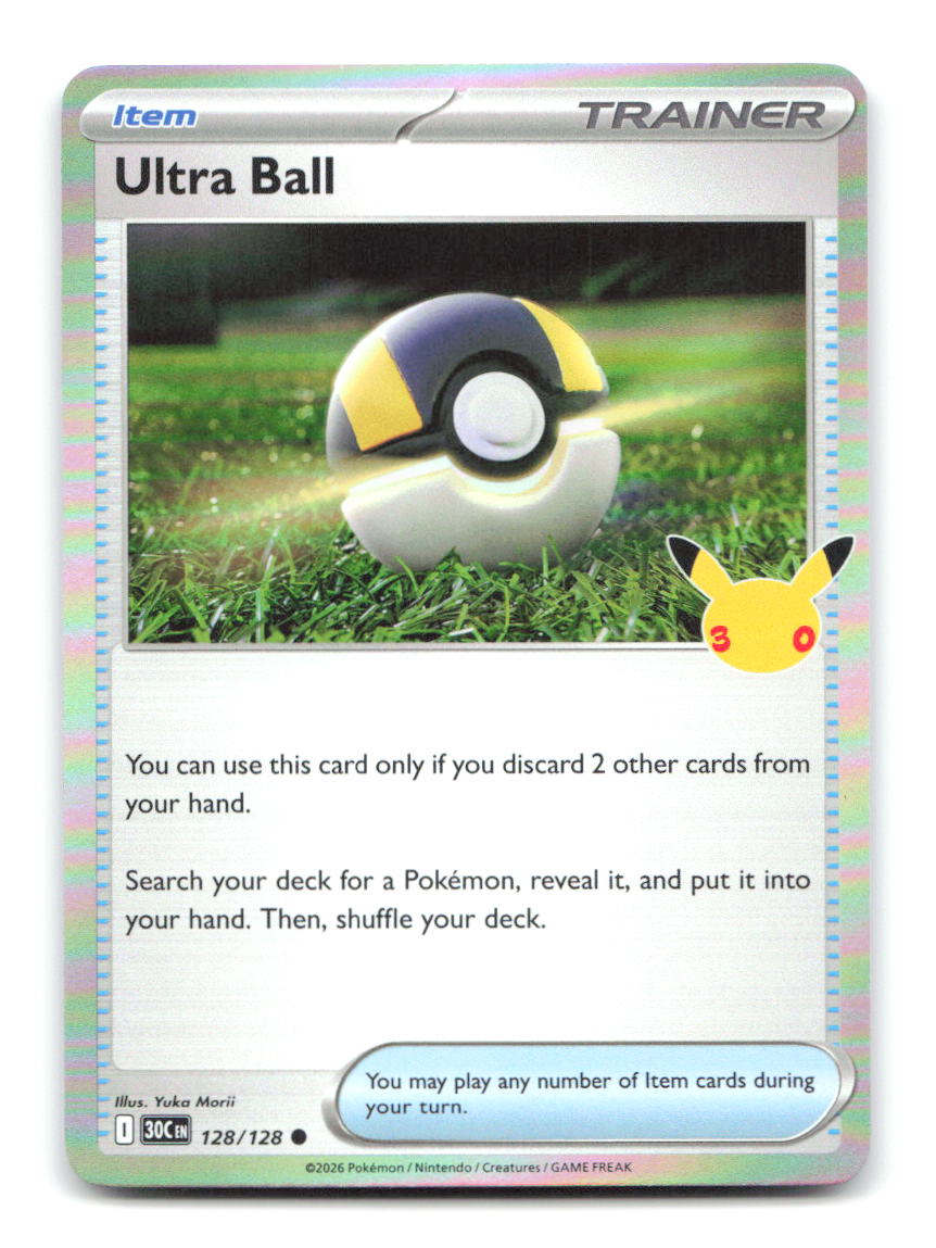 Ultra Ball 128/128 30C Pokemon Holo NM