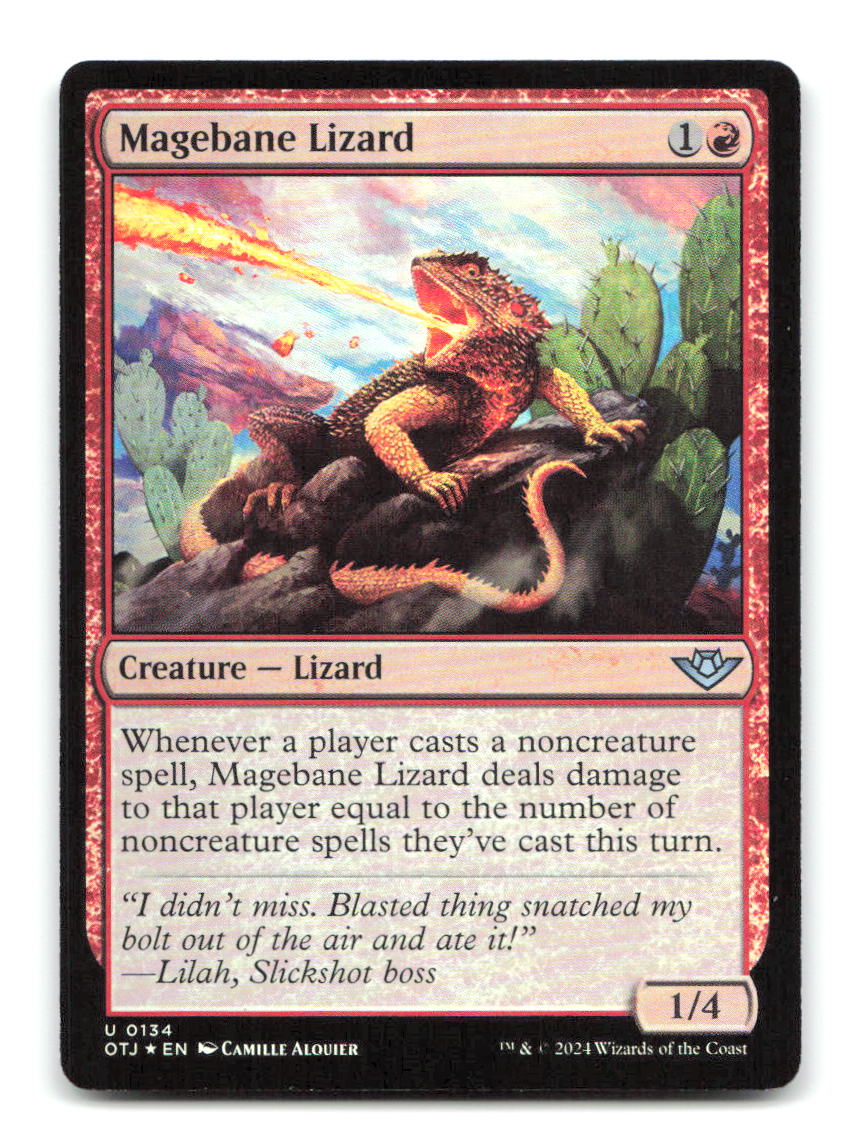 Magebane Lizard 134 OTJ Magic: The Gathering Foil NM