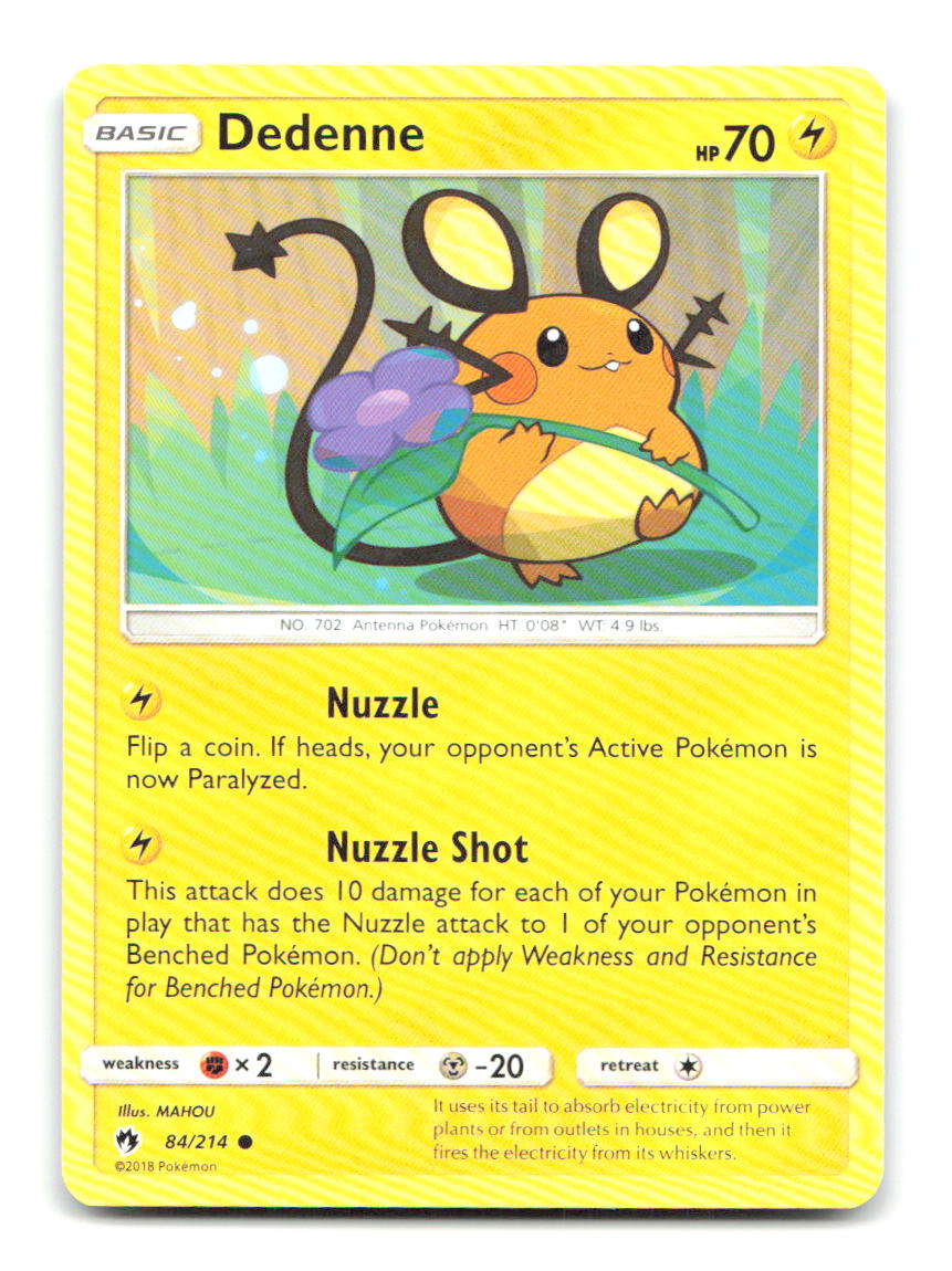 Dedenne 84/214 Common Lost Thunder Pokemon Lightly Played