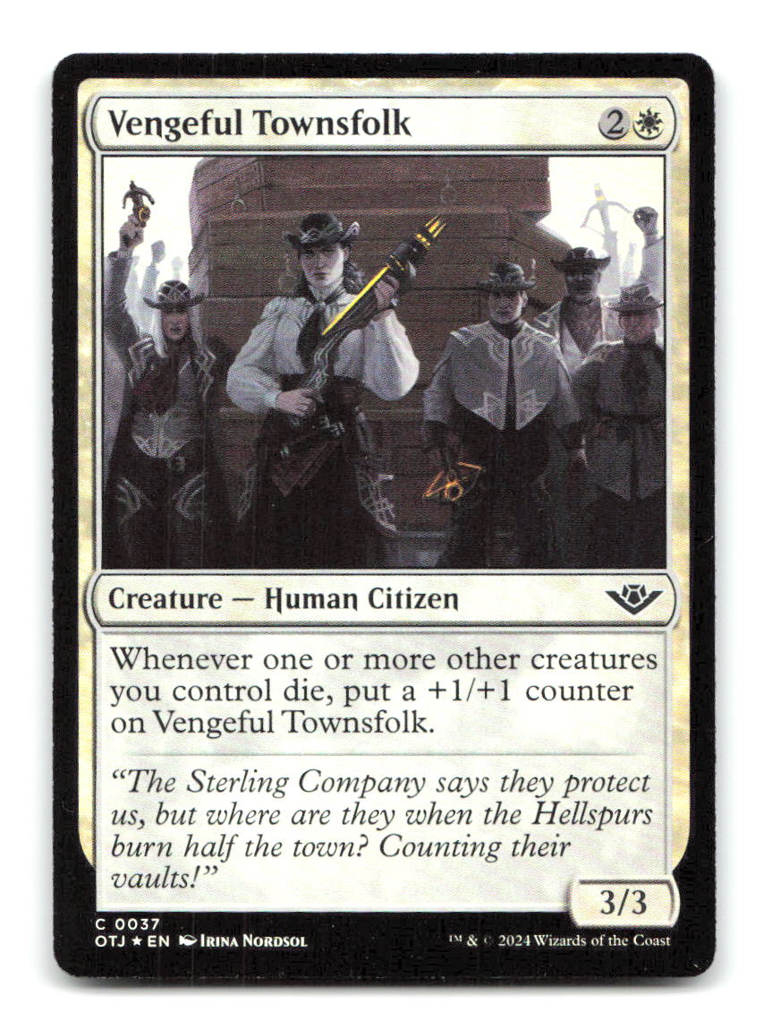 Vengeful Townsfolk 37 OTJ Magic: The Gathering Foil NM