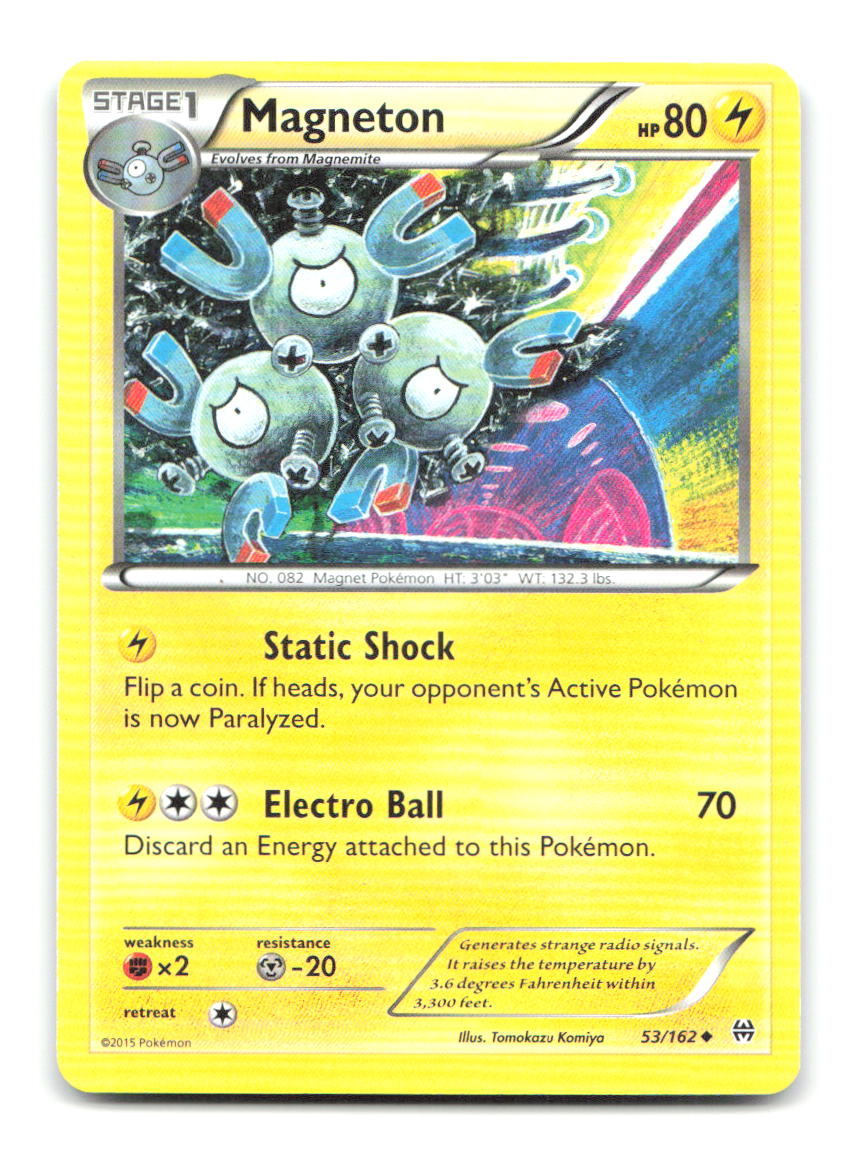 Magneton 53/162 Uncommon BREAKthrough Pokemon Moderately Played