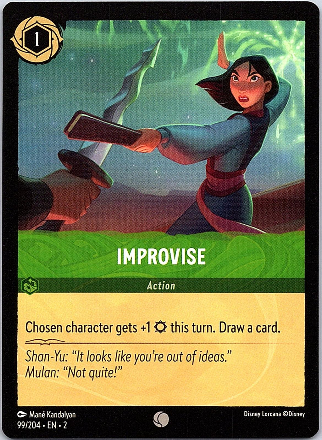 Improvise 99/204 Common Rise of the Floodborn Lorcana Near Mint