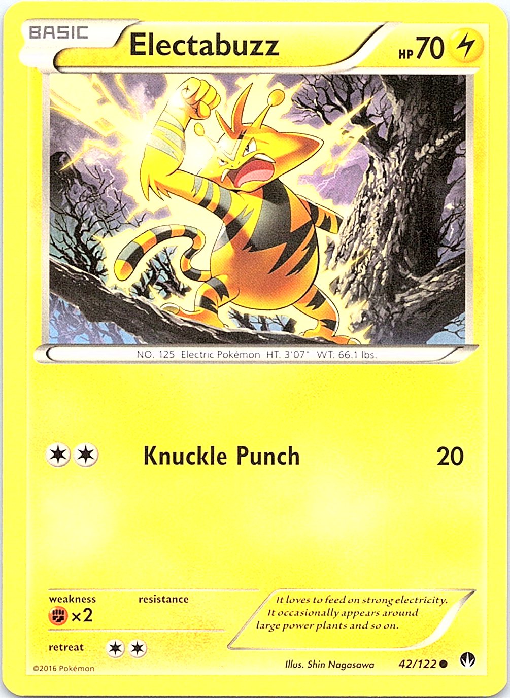 Electabuzz 42/122 Common BREAKpoint Pokemon Moderately Played