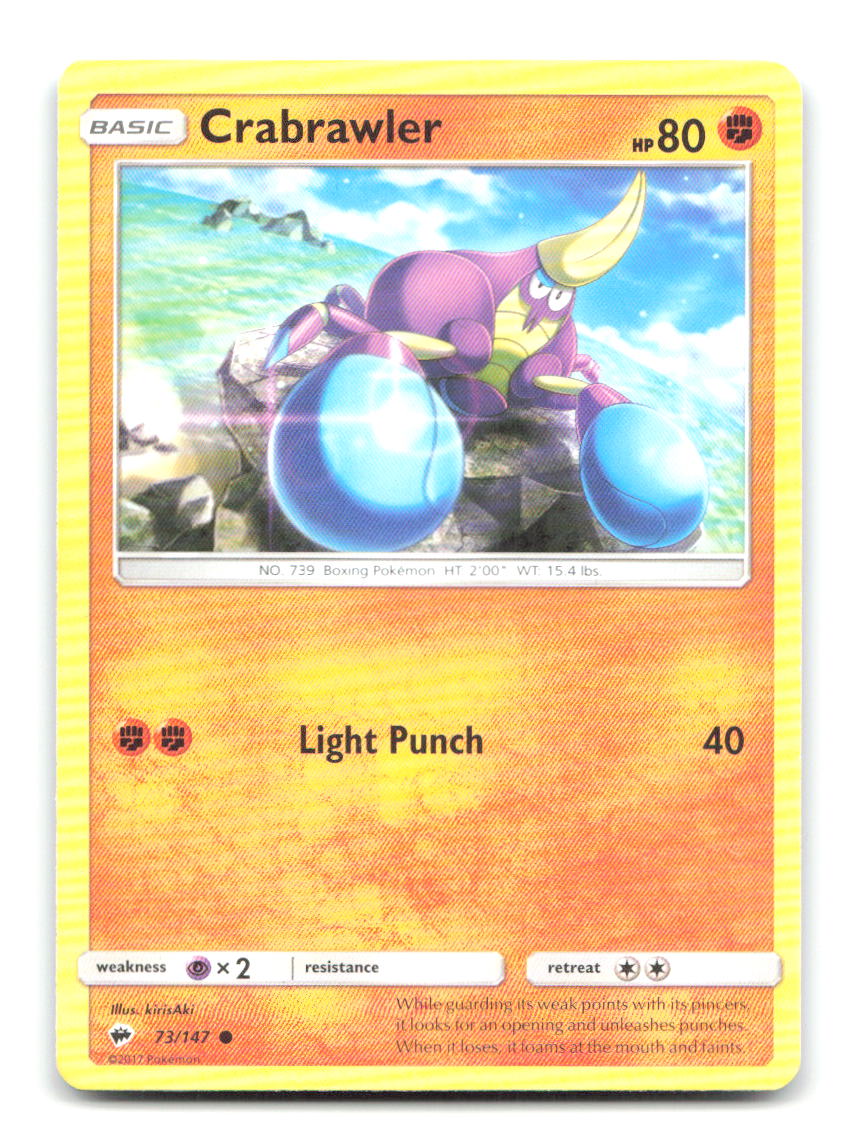 Crabrawler 73/147 C Burning Shadows Pokemon LP