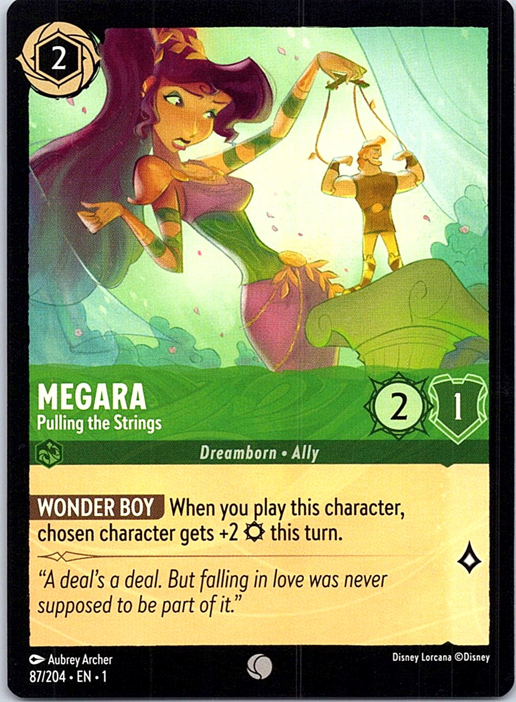 Megara - Pulling the Strings 87/204 Common The First Chapter Lorcana Near Mint