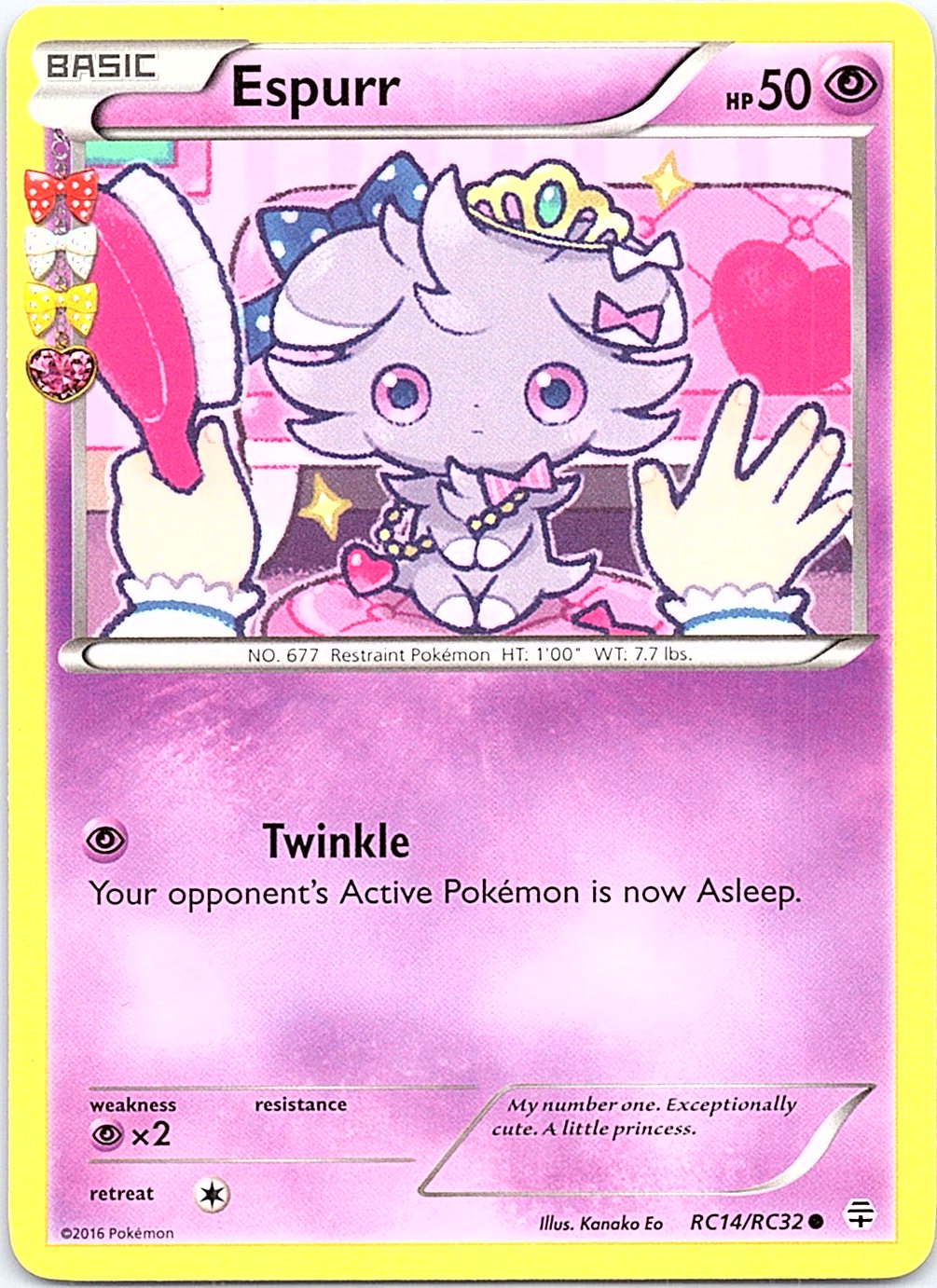 Espurr RC14/RC32 Common Generations Pokemon Lightly Played