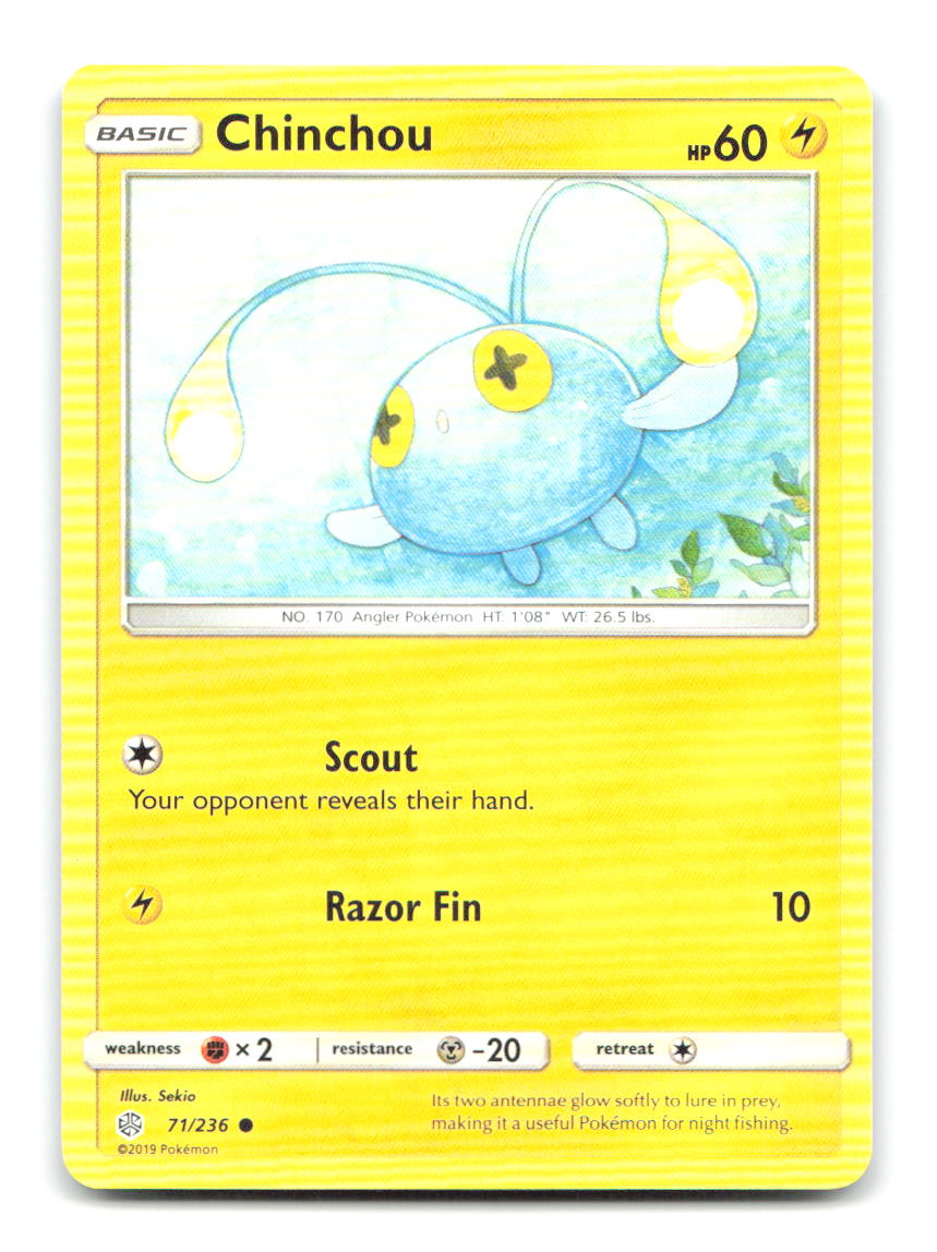 Chinchou 71/236 Common Cosmic Eclipse Pokemon Near Mint