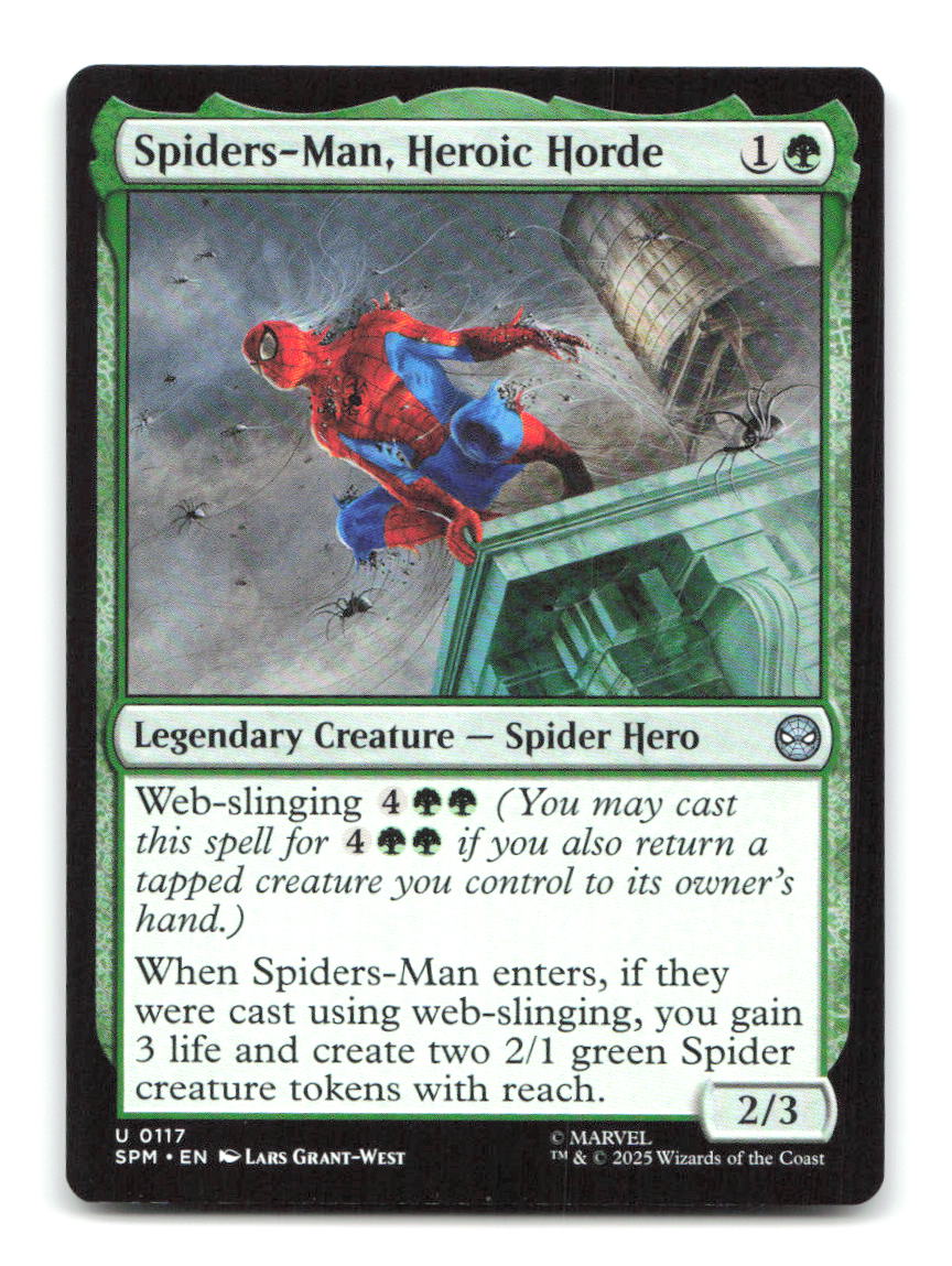 Spiders-Man, Heroic Horde 117 UC Marvel's Spider-Man Magic: The Gathering NM