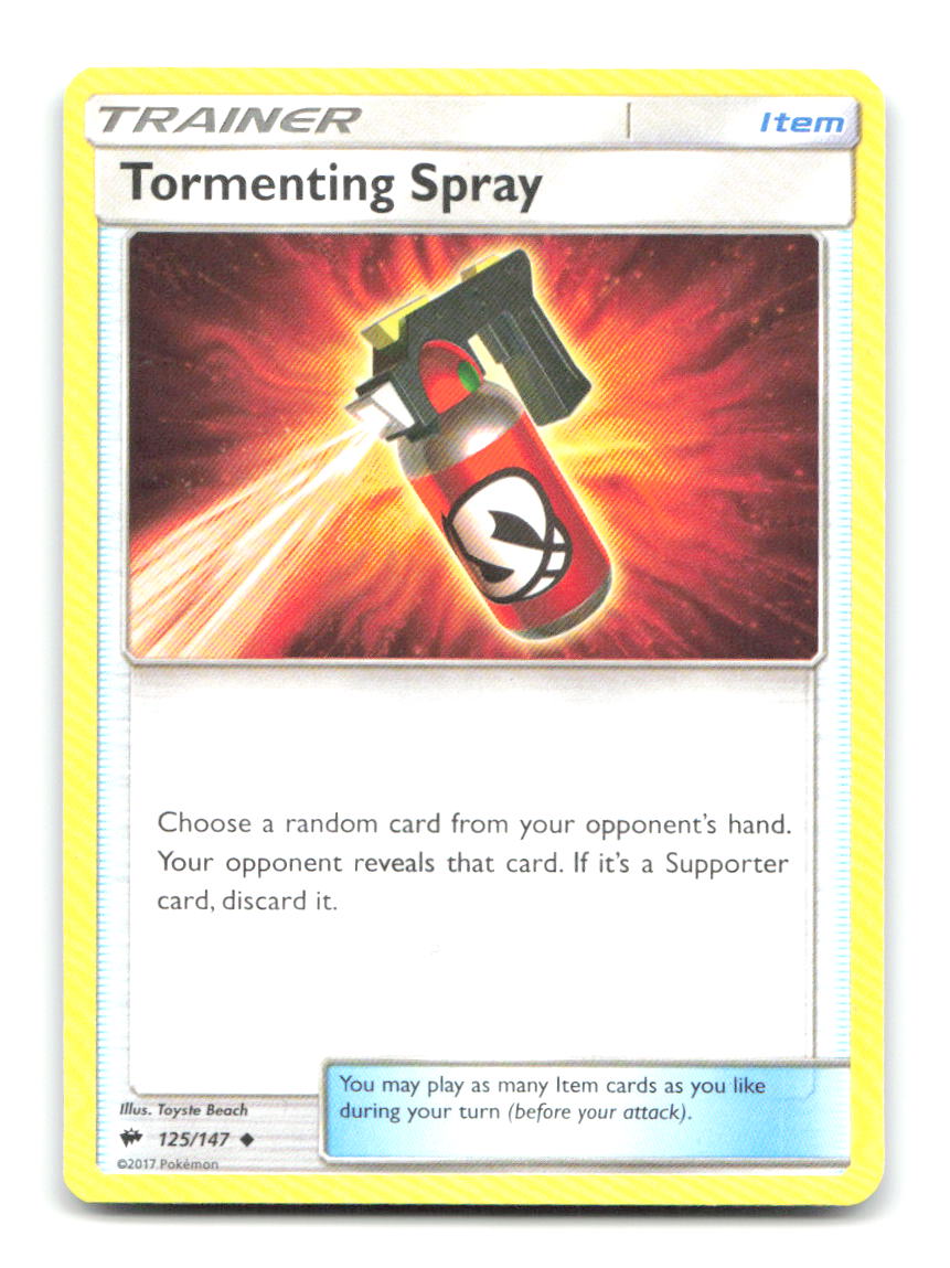 Tormenting Spray 125/147 UC Burning Shadows Pokemon LP