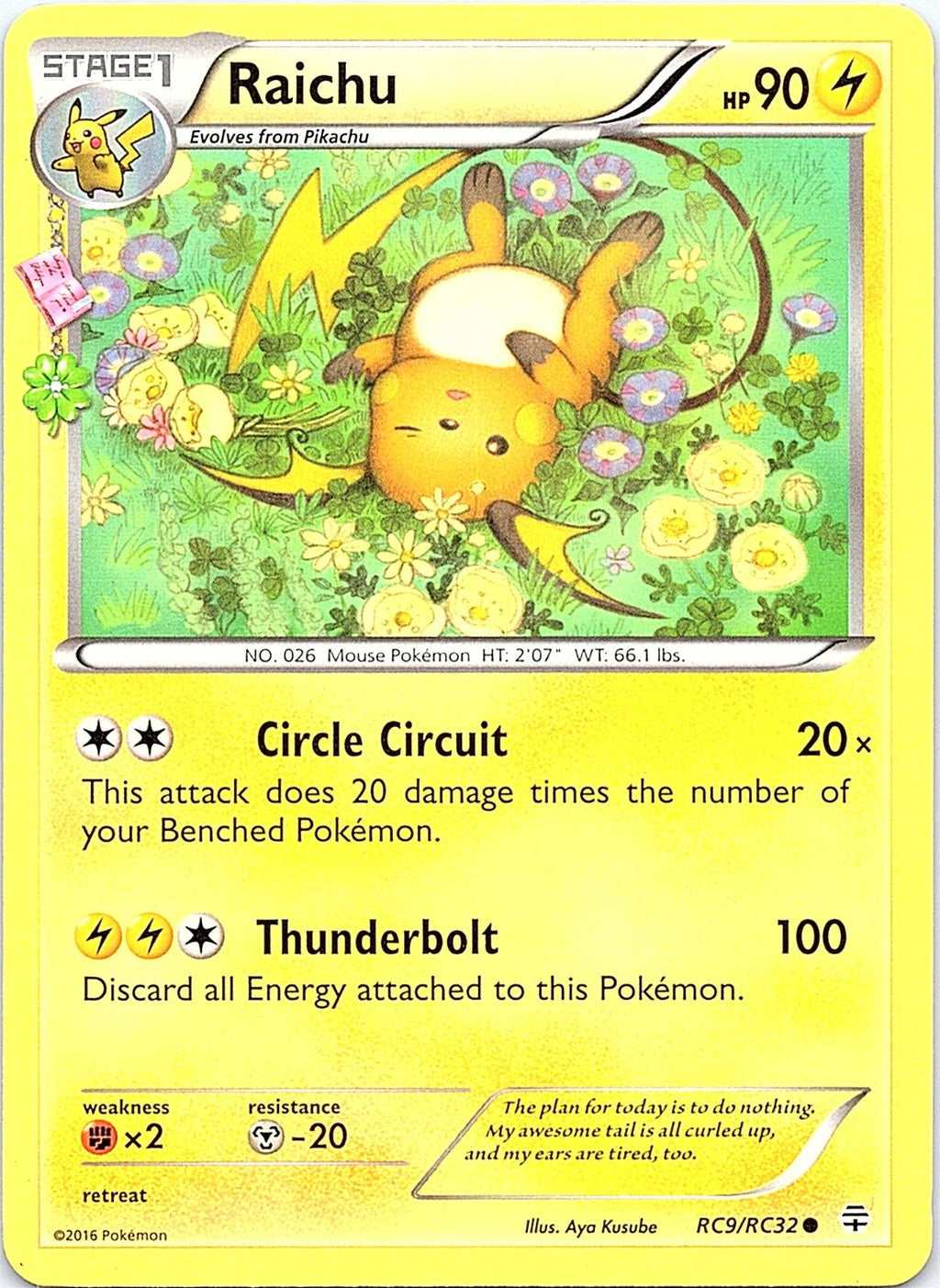 Raichu RC9/RC32 Common Generations Pokemon Lightly Played