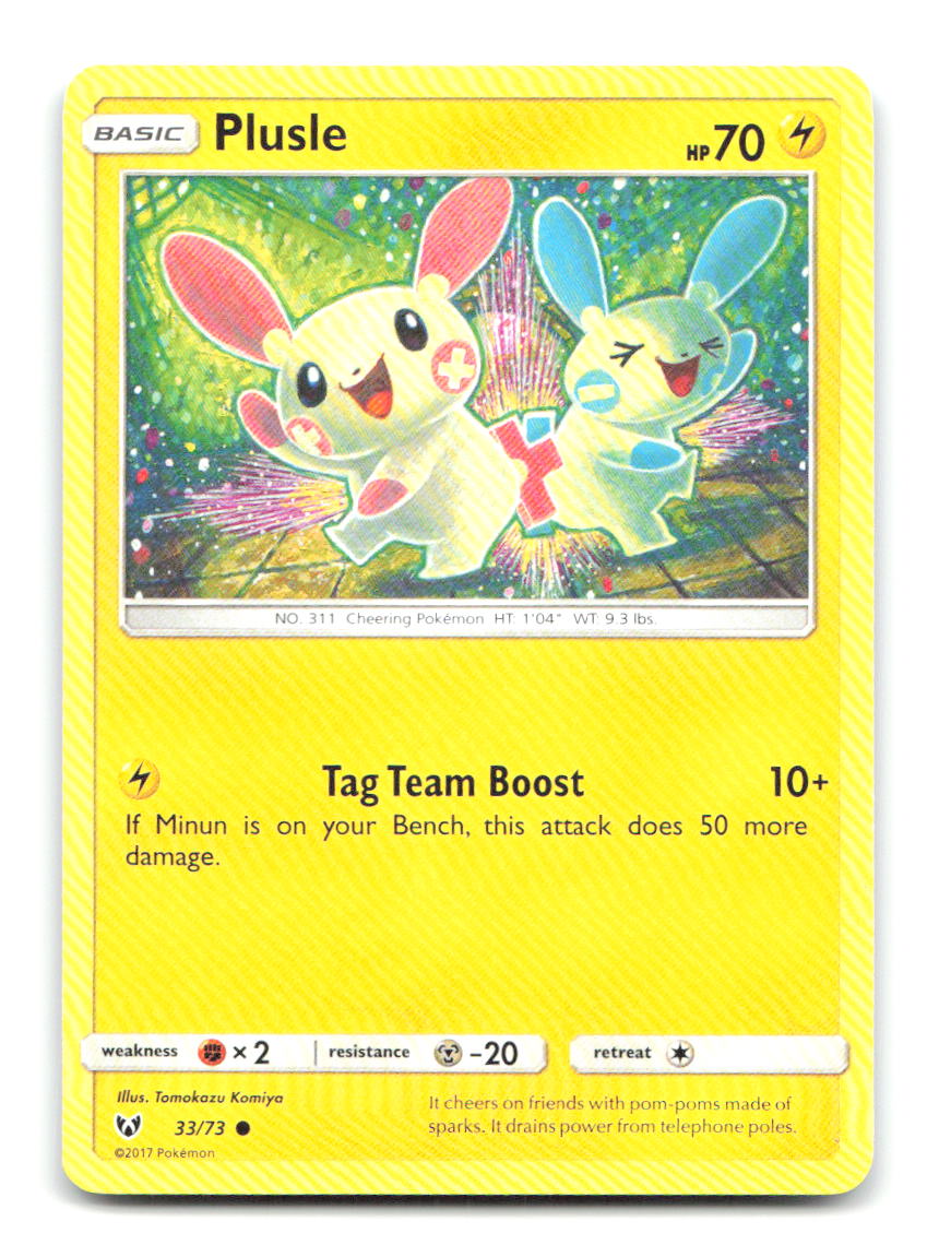 Plusle 33/73 Common Shining Legends Pokemon Lightly Played