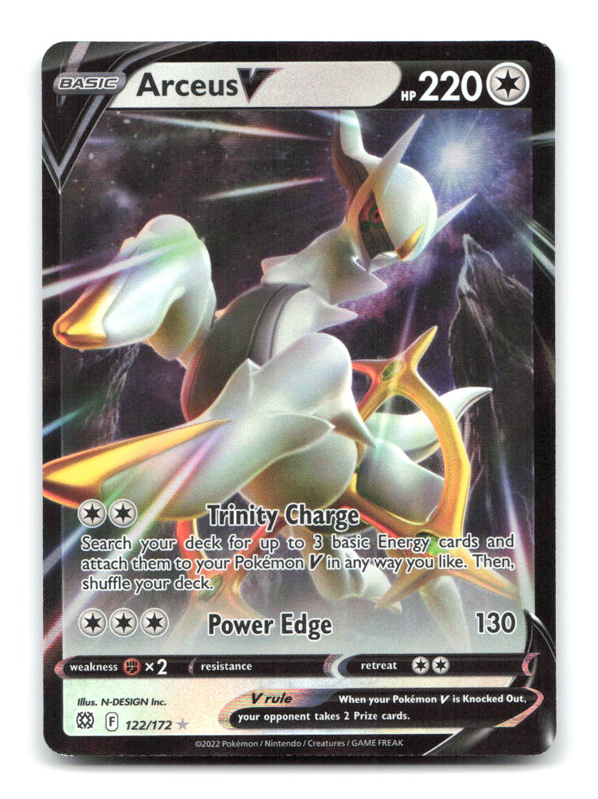 Arceus V 122/172 Holo V Rare Brilliant Stars Pokemon Near Mint