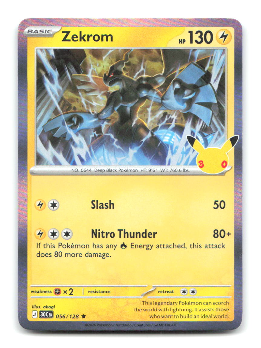 Zekrom 056/128 30C Pokemon Holo NM