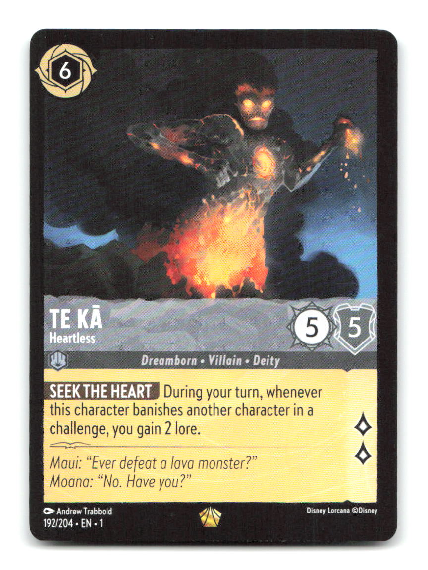 Te Ka - Heartless 192/204 1 Lorcana NM