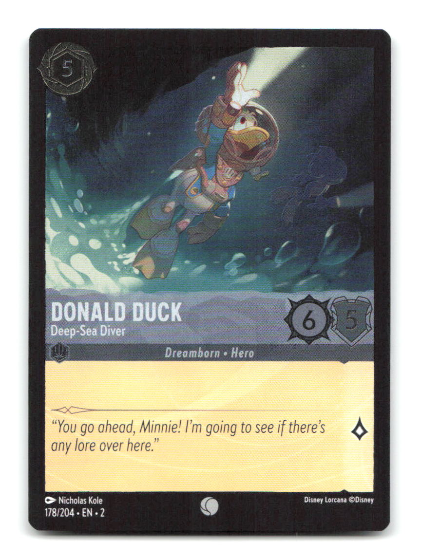 Donald Duck - Deep-Sea Diver 178/204 2 Lorcana Cold Foil NM