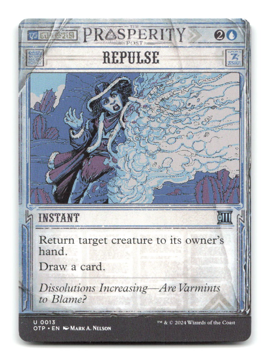 Repulse 13 UC Outlaws of Thunder Junction: Breaking News Magic: The Gathering NM