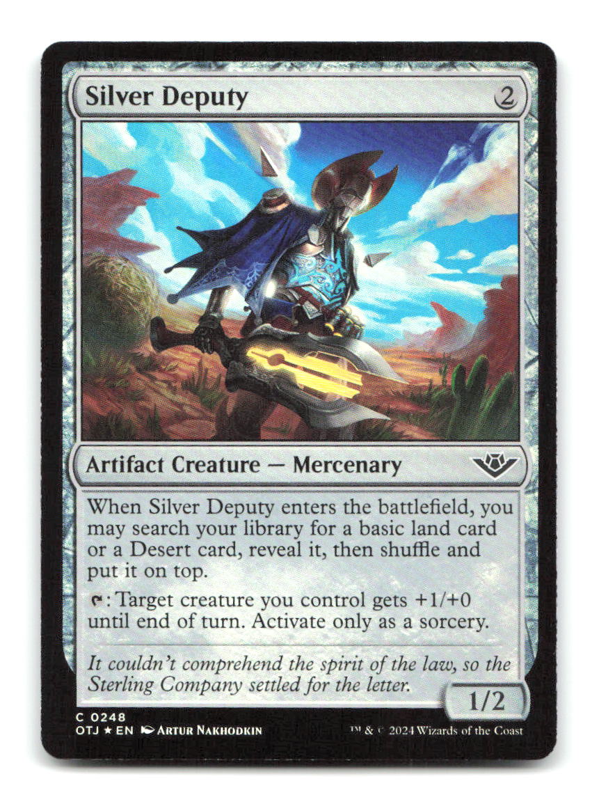Silver Deputy 248 OTJ Magic: The Gathering Foil NM