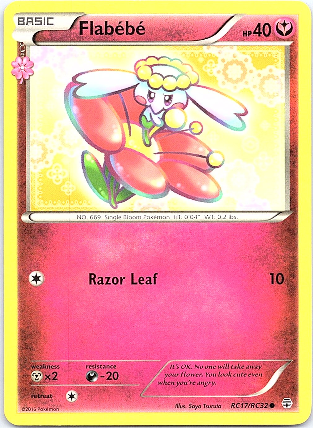 Flabebe RC17/RC32 Common Generations Pokemon Lightly Played