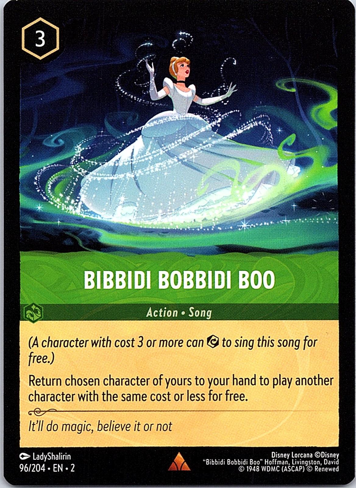 Bibbidi Bobbidi Boo 96/204 Rare Rise of the Floodborn Lorcana Near Mint