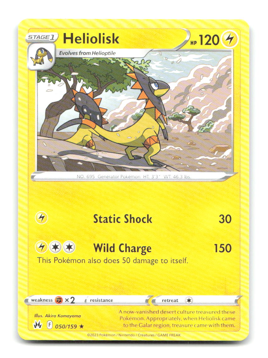 Heliolisk 050/159 R Crown Zenith Pokemon LP