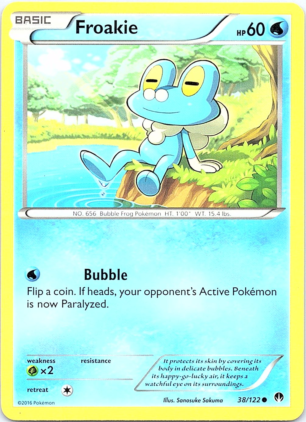 Froakie 38/122 Common BREAKpoint Pokemon Lightly Played