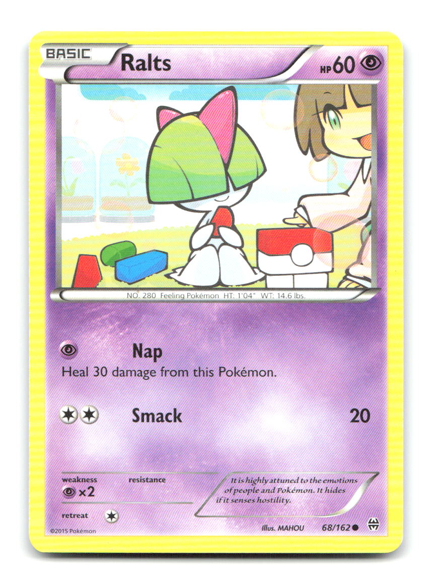 Ralts 68/162 Common BREAKthrough Pokemon Moderately Played