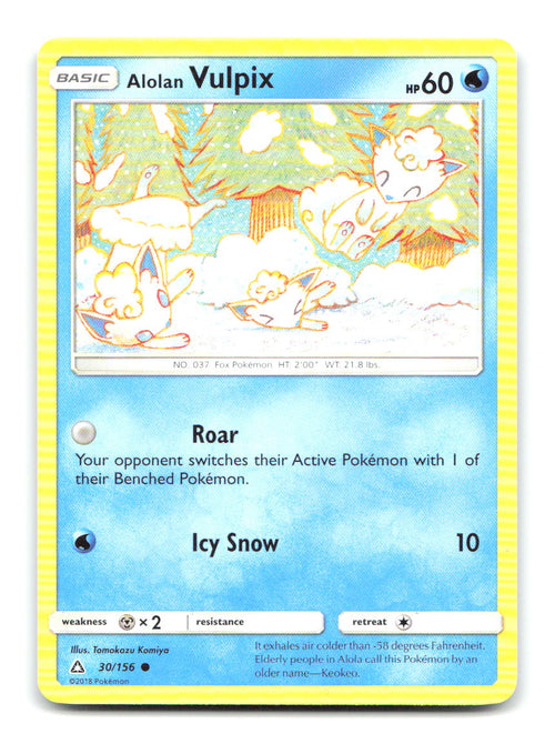 Alolan Vulpix 30/156 Common Ultra Prism Pokemon Lightly Played
