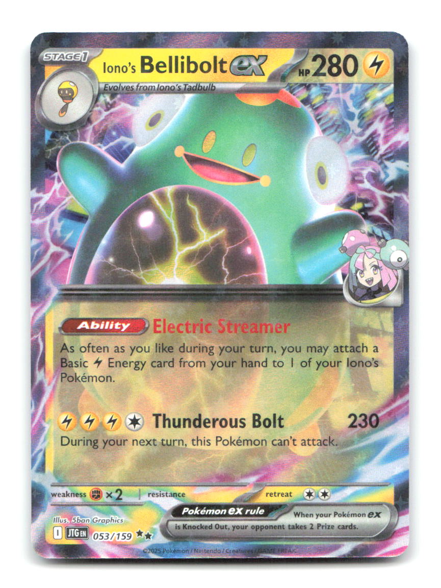 Iono's Bellibolt ex 053/159 JTG Pokemon Holo NM