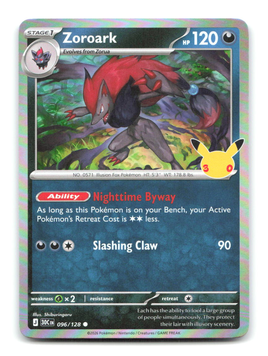 Zoroark 096/128 30C Pokemon Holo NM