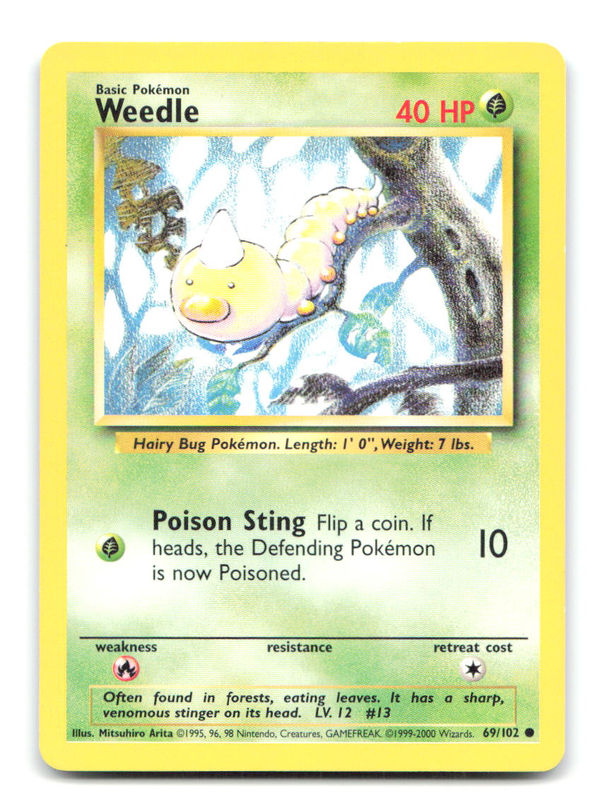 Weedle 69/102 BS Pokemon HP