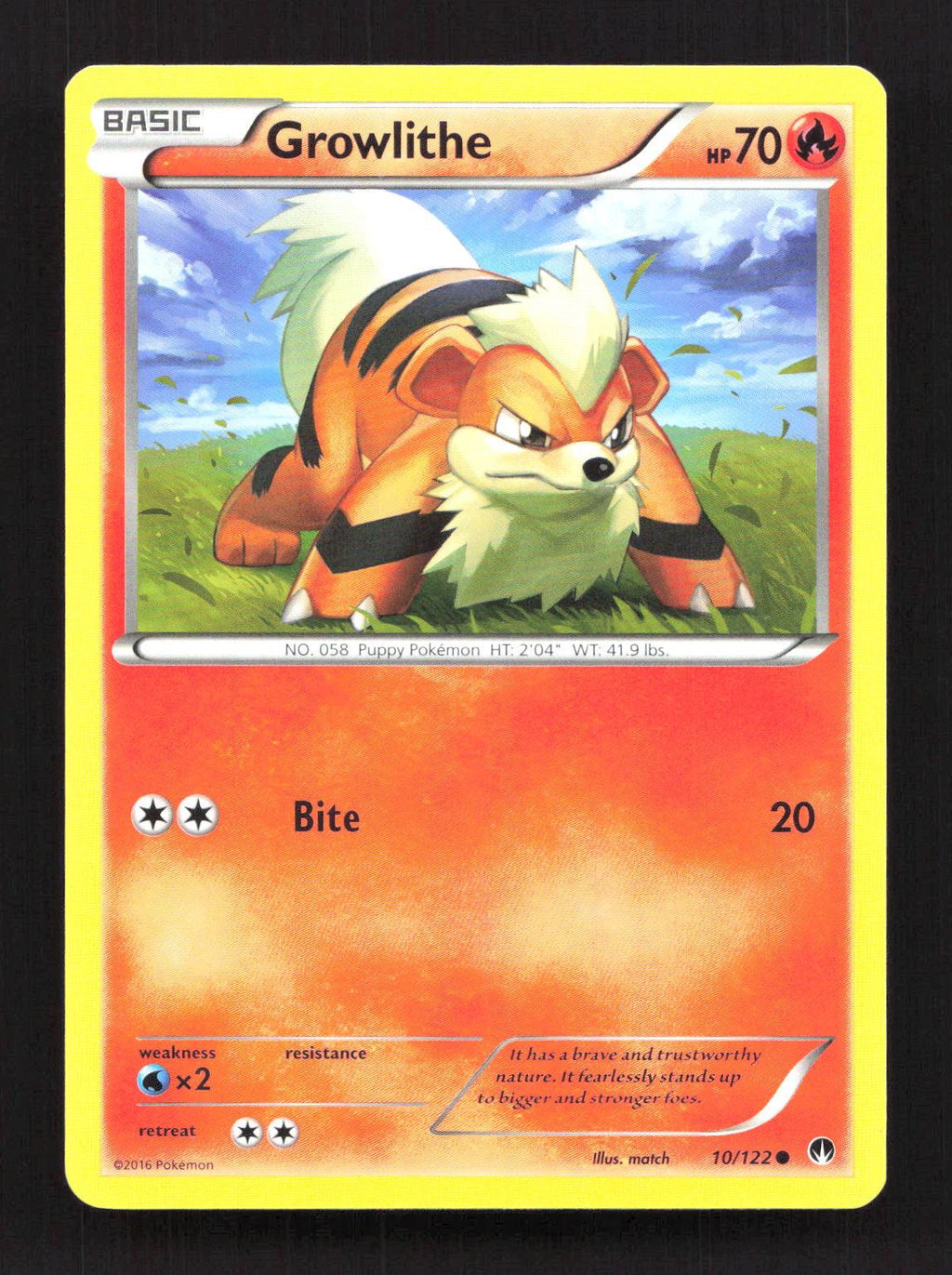 Growlithe 10/122 Common BREAKpoint Pokemon Moderately Played