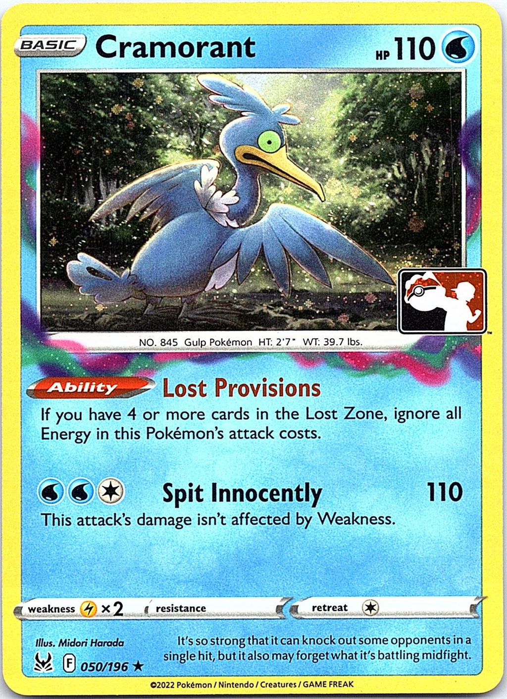 Cramorant 050/196 Holo Rare Prize Pack Series Cards Pokemon Lightly Played