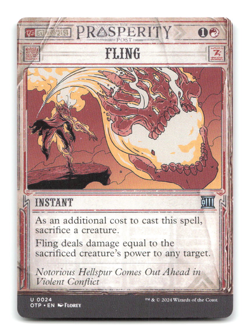 Fling 24 UC Outlaws of Thunder Junction: Breaking News Magic: The Gathering NM