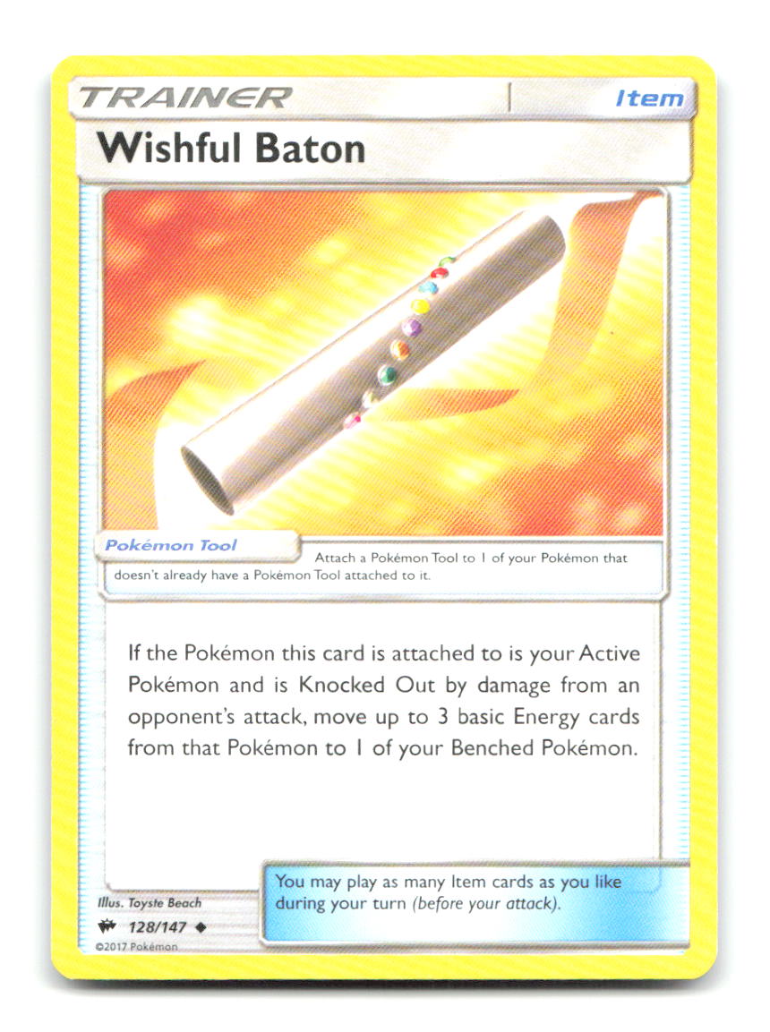 Wishful Baton 128/147 UC Burning Shadows Pokemon LP