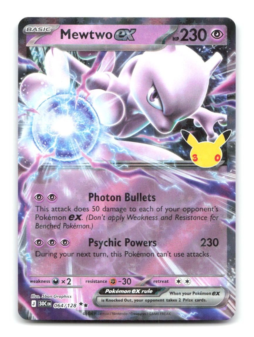 Mewtwo ex 064/128 30C Pokemon Holo NM