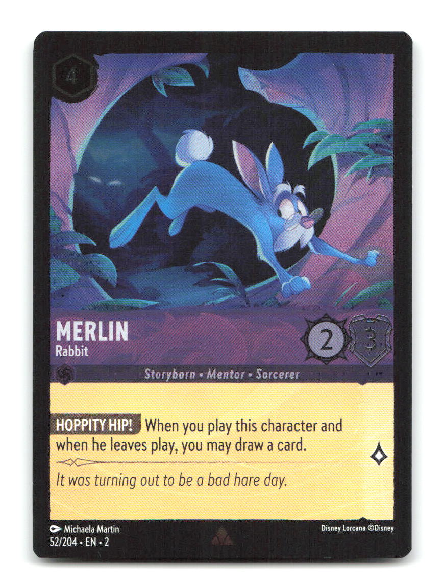 Merlin - Rabbit 52/204 2 Lorcana Cold Foil NM