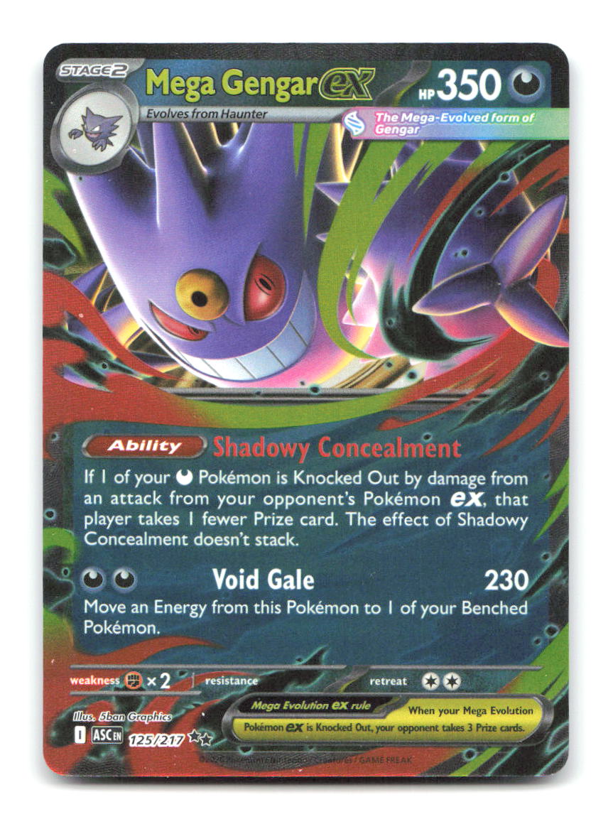 Mega Gengar ex 125/217 ASC Pokemon Holo NM