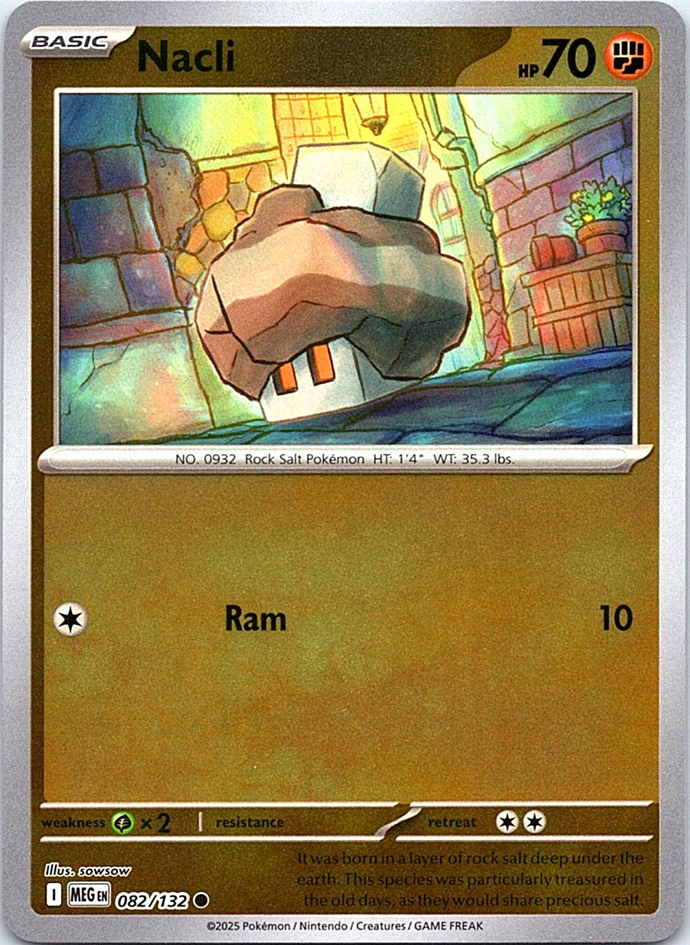 Nacli 082/132 Common Mega Evolution Pokemon Reverse Holo Near Mint